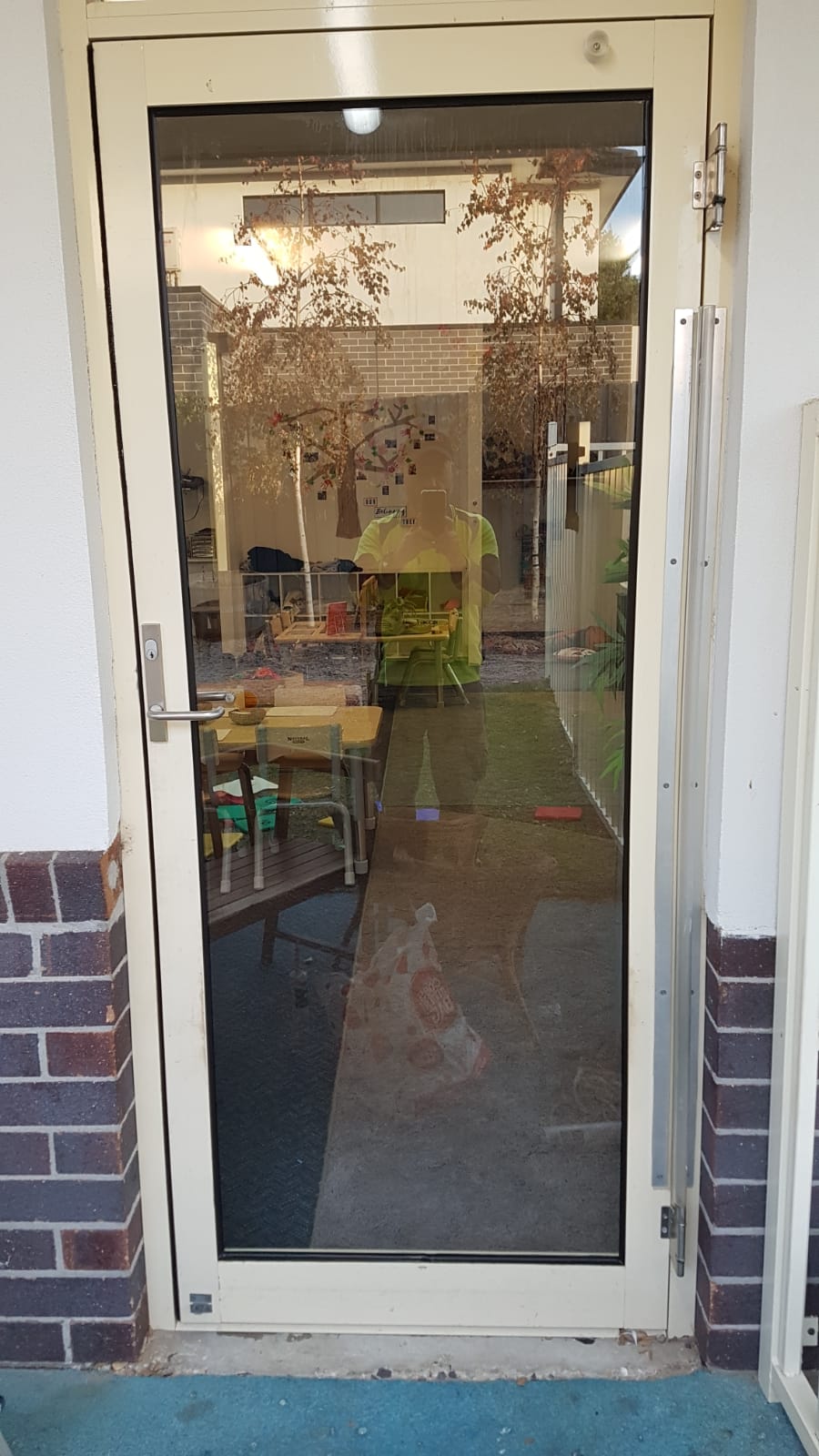 A new aluminium framed glass entry door